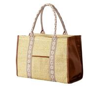 Handmade Styles Shoulder Bag with Wide Strap and Natural Straw Woven Handbag for Casual Beach Adventures Women's Shoulder Bag