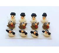 Handmade Sugar Robins, Snowmen and Penguins- Gorgeous, Edible and Handmade with Love in the UK!