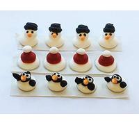 Handmade Sugar Snowmen, Penguins and Santa Hats- Gorgeous, Edible and Handmade with Love in The UK!