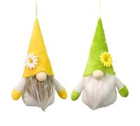 Handmade Swedish Tomte Gnome Doll- A plush sunflower gnome doll that doubles as kitchen decor for spring and summer.