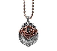 Handmade Tarot Vision Pendant,All-Seeing Eye Necklace,Rotatable Symbol Pendants,Spiritual Guidance,Fate Insights,Smooth Rotation (Silver-C)