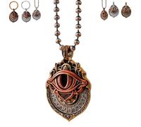 Handmade Tarot Vision Pendant: Connect to Cosmic Wisdom Anytime, All-Seeing Eye Necklace, Spiritual Guidance, Mysterious Divination Ornaments (A)