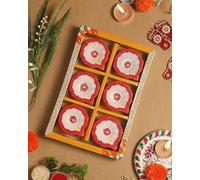 Handmade Terracoaat Set of 6 Red Clay Diya for Diwali/Navratri Decorations Oil Lamp Diwali Clay Diya Tea Light Holder Indian Decor Festival Gifts Puja Items-D02A