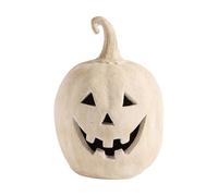 Handmade Terracotta Pumpkin Jack-O Lantern Halloween & Fall Decor for Indoor & Outdoor, Farmhouse Table Centerpiece, Porch, Front Door, Mantel, Room Decorations - Autumn Festival Home Decor