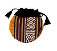 Handmade Tibetan Fabric Coin Purse, Traditional Woven Design, 10.5 x 11.5 cm, Assorted Colours