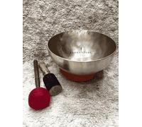 Handmade Tibetan Singing Bowl Set, 7 Chakra Notes, 8 inches, Bronze with Mallet and Cushion (C Note)