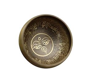 Handmade Tibetan Singing Bowl Set with Silk Washer & Wooden Stick, 9CM Caliber, Nepalese Buddhist Chanting Bowl, Ideal for Yoga Meditation and Sound Healing