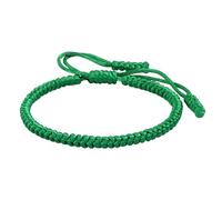 Handmade Tibetan String Bracelet Adjustable Woven Rope Knot Bracelets For Mens Womens Long Sparkly Earrings (Green, One Size)