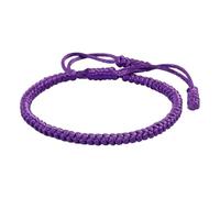 Handmade Tibetan String Bracelet Adjustable Woven Rope Knot Bracelets For Mens Womens Long Sparkly Earrings (Purple, One Size)
