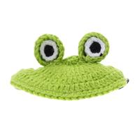 Handmade Tortoise Sweater Cartoon Frog Designed Winter Knitted Costume | Elastic Strap, Wool Yarn Construction, Light Green Finish, for Small Tortoises and Festive Photo Shoots