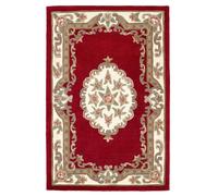 Handmade Traditional Wool Easy To Clean Stain-Resistant Rug The Rug Shop UK Red 75cm x 150cm