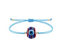 Handmade Turkish Evil Eye Bracelet - Genuine 15mm Glass Nazar Bead Red String Protection Bracelet, Adjustable Lucky Amulet Spiritual Jewelry for Women Men Gift, One Size, Glass, no gemstone