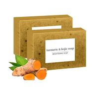Handmade Turmeric Soap Bar for Face and Body, Boosts Collagen & Vitamin C, Deep Cleansing Erase Fine Lines, Moisturize and Nourish Firming Pores, Removing Yellow (2)