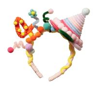 Handmade Twist Birthday Headbands Adjustable Headwear Festive Baby Headpiece For Women's Hair Styling
