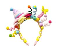 Handmade Twist Birthday Headbands Adjustable Headwear Festive Baby Headpiece for Women's Hair Styling