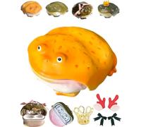 Handmade Ugly Frog Wireless Earphone Protector Case Cover for AirPods 4/Pro 3,Weird Toad Earbuds Cases Compatible Design Covers,Creative Animals Soft Anti-Scratch Protectors,Unique Gift (#C) (A)