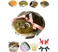 Handmade Ugly Frog Wireless Earphone Protector Case Cover for AirPods 4/Pro 3,Weird Toad Earbuds Cases Compatible Design Covers,Creative Animals Soft Anti-Scratch Protectors (Style A)