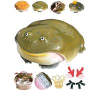 Handmade Ugly Frog Wireless Earphone Protector Case Cover for AirPods 4/Pro 3,Weird Toad Earbuds Cases Compatible Design Covers,Creative Animals Soft Anti-Scratch Protectors,Unique Gift (#A)