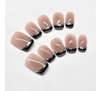 Handmade UV Gel Press On Nails,Rhinestone Glossy False Nails,11 Sizes 22 Pcs Reusable High Toughness ABS Nails,Tool Kit & Metal Gifts Box,Elegant Manicure for Formal Business Dinner Event (Q012)