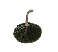 Handmade Velvet Pumpkins Fall Decor, 16CM Soft Stuffed Pumpkin, Halloween Decorative Fake Pumpkins, Faux Artificial Fabric Assorted Pumpkins for Halloween Autumn Thanksgiving Home Decoration (Green)