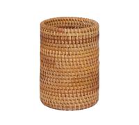 Handmade Vine Pen Container - Rattan Pen Holder, Wicker Pen Holder, Desk Organizer Home Office Desktop, Table Décor Office Cups Organizer for Desk, Stationery, Flower Vase, Brown