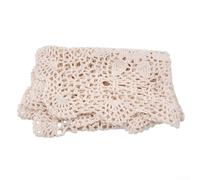 Handmade Vintage Cotton Crochet Lace Table Cloth 40x60cm Rectangle for Small Tables, Decorative Cover for Dining and Display Purposes (Beige)