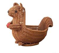 Handmade Vintage-Style Wicker Baskets in Six Animal-Inspired Forms Squirrel Duck Goose Deer Pig and Shoes for Daily Use (Squirrel)