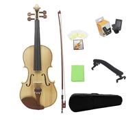 Handmade Violin Solid Wood Violin Beginner Practice Violin Adult Grade Examination Violin 4/4 Full Size (Color : Wood color set)