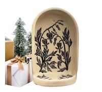 Handmade Wall Niche Decor, Sculpture Candle Holder, 3.34x2.55x5.90 Inch Art Piece with Sturdy, Stylish Home Accessory with Elegant Design, Decorative Walls Ornament for Bedroom Bathroom Dining Room