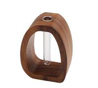 Handmade Walnut Flower Holder With Water Resistant Finish Complements Various Floral Styles Flower Container