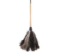 Handmade Washable Anti Static Turkey Ostrich Feather Duster with Long Wooden Handle for Home Furniture Car