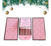 Handmade Waterfall Card Booklet,Pull-Out Design DIY Personalized Wow Card Holder,Christmas Money Holders Envelope Booklet,Trend Wow Note Holder for Friends and Family(Pink,10)