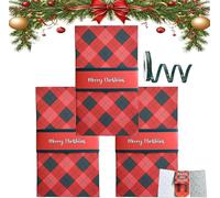 Handmade Waterfall Christmas Card Booklets, 3PCS Money Holder Envelopes with 4 Slots, DIY Personalised Xmas Gifts for Family and Friends (red)