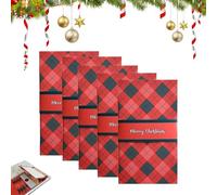 Handmade Waterfall Christmas Gifts Card Booklet,Christmas Money Holder Envelope Booklet, with 4 Slots,Pull-Out Design Merry Xmas Gift Card Book,DIY Personalized Xmas Gifts for Family, Friends (5pcs)