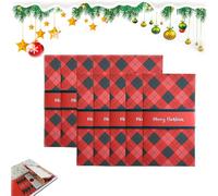 Handmade Waterfall ChristmasGift Card Booklet, Merry Christmas CardBooklet, Pull-out Design Merry ChristmasGiftCard Book, Acceptance & Regret Greeting Cards (10pcs)