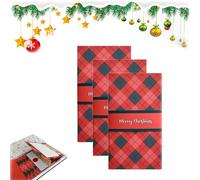 Handmade Waterfall ChristmasGift Card Booklet, Merry Christmas CardBooklet, Pull-out Design Merry ChristmasGiftCard Book, Acceptance & Regret Greeting Cards (3pcs)