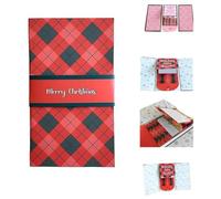 Handmade Waterfall Gift Card Booklet,2025 Christmas Envelope Booklet for Cash,Xmas DIY Surprise Money Card Sleeve Book Holder Xmas Party Gift Supplies For Friends and Family (Red 1pcs)