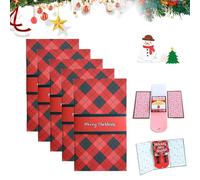 Handmade Waterfall Xmas Gift Card Booklet, Christmas Envelope Booklet for Cash, Christmas DIY Surprise Money Card Sleeve Book Holder, Xmas Holiday Party Supplies Gifts for Family Friends 2026