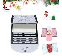 Handmade Waterfall Xmas Gift Card Booklet, Christmas Envelope Booklet for Cash, Christmas DIY Surprise Money Card Sleeve Book Holder, Xmas Holiday Party Supplies Gifts for Family Friends 2026