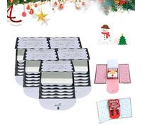 Handmade Waterfall Xmas Gift Card Booklet, Christmas Envelope Booklet for Cash, Christmas DIY Surprise Money Card Sleeve Book Holder, Xmas Holiday Party Supplies Gifts for Family Friends 2026