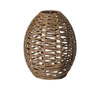 Handmade Weaved Pendant Light Crafts Lampshade for Restaurant Bar Dining Khaki Cone
