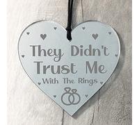 Handmade Wedding Sign Handheld Heart Trust Me With The Rings Page Boy Gift