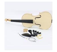 Handmade White Blank Violino Unfinished Violin Selective 15 Years Natural Dried Flamed Violin (Color : 4-4)