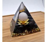 Handmade White Jade Crystal Sphere Orgone Pyramid Orgonite
