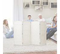 Handmade Wicker Room Divider, 6-Piece Blackout Partition Screens for Living Room, Bedroom, Office, Balcony - Stylish Short Panel Privacy Solution (40x120cm)