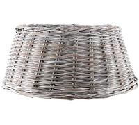 Handmade Wicker Willow Rattan Tree Skirt Natural White Wash Grey Christmas Tree Large Medium Small Traditional Decoration Festive Xmas Stand Base Basket Cover 50, 58 & 60cm (Large D60 (50 x 26cm))
