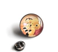 Handmade Winnie The Pooh and Tigger Too Cute Badge Brooch Pin 13330