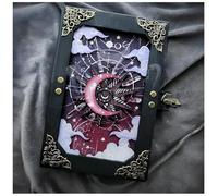 Handmade Witch Hidden Key Journal, 2025 New Funny Wizard Journal A Wizard'SJournal With A Functional Padlock Unique WizardJournal Witch SpellJournal With Third Eye for Men Women (B)