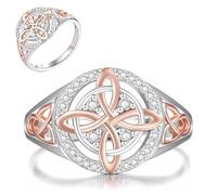 Handmade Witch's Return-Knot Protection Ring, Protect Your Loved Ones, Knot Design with Rose-Gold Detail, Vintage Gift for Girlfriend (#10)