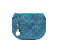 Handmade Women Coin Purse Brocade Zipper Wallet Rosary Pouch Silk Jewelry Bag, SteelBlue, Multiple Pattern
